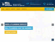 Tablet Screenshot of bellplumbing.com.au